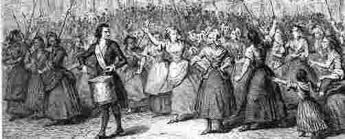 Die pariser frauen ziehen vor das Schloss