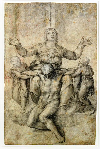 Pieta fr Vittoria_Colonna 1540 Michelangelo Buonarroti